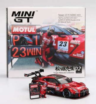 MGT00875-L - NISSAN GT-R R35 #23 Motul Autech Suzuka 2021 Winner with T.MATSUDA figurine