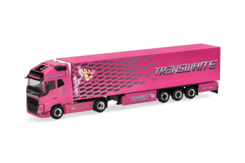 HER319836 - VOLVO FH GL XL 2020 4x2 with 3-axle trailer TRANSWHITE - PINK PANTHER