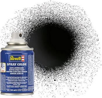 REV34107 - Acrylic spray paint bright black gloss 100ml