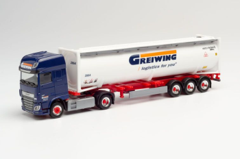 HER312004 - DAF XF SSC 4x2 with container carrier and 3 axles tank container GREIWING