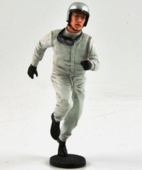 FLM118053-D2 - FIGURINE: Driver Tim on the starting grid, metallic grey helmet
