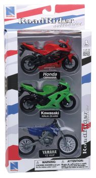 NEW67015B - Set of 3 HONDA KAWASAKI and YAMAHA motorcycles