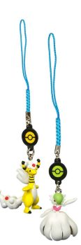 T19504N-04 - Pack of 2 Keyring POKEMON - Mèga PHARAMP and Mega GARDEVOIR