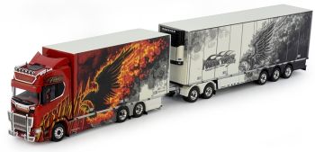 TEK72255 - SCANIA S-serie Highline carrier with combi dolly and refrigerated trailer Transports RISTIMAA