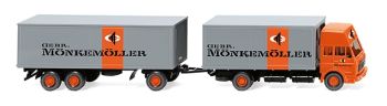 WIK045901 - MERCEDES 1638 4x2 high carrier cabin with MÖNKEMÖLLER trailer