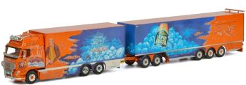 WSI01-1024 - VOLVO FH02 Globetrotter XL rigid box 6x2 combi trailer and dolly RISTIMAA DISCOVERY