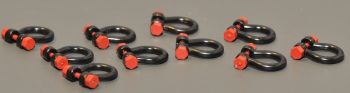 YCC636-3 - 10 Shackles - 200 Tons Black - In miniature